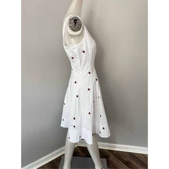 NWT STAUD MINI WELLS DRESS LADYBUGS SIZE 14 $295 - Picture 7 of 10